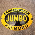 Emaille bord Jumbo Aanhangwagen 1, Ophalen of Verzenden, Gebruikt, Reclamebord