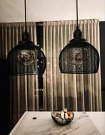 HangLamp. Zwart. 2x. Zgan., Huis en Inrichting, Ophalen of Verzenden, Zo goed als nieuw, Industrieel, Minder dan 50 cm