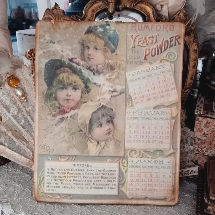 Victoriaanse reclame kalender, Antiek en Kunst, Curiosa en Brocante, Ophalen of Verzenden