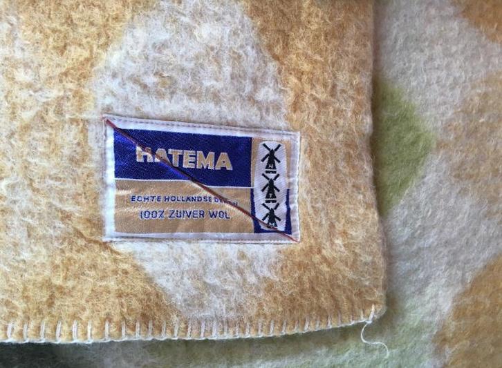 Oud Hollandse Hatema wollen deken 143x210cm 100%Zuiver wol, Huis en Inrichting, Slaapkamer | Beddengoed, Zo goed als nieuw, Deken of Dekbed