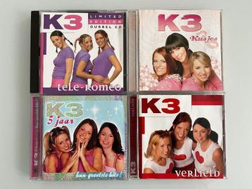 K3 - vier cd's inclusief boekjes met teksten en fotos beschikbaar voor biedingen