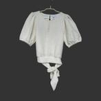 Cotton Club Top Maat S Wit Crème Pof Mouw Strik Jacq, Kleding | Dames, Tops, Cc, Cc, Verzenden, Wit