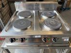 Rvs elektrishe kookplaat gico 4 pitten 380v horeca topstaat, Ophalen, Inbouw, Gas, 5 kookzones of meer