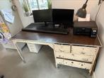 Industrieel bureau / vintage werkbank *TEAB*, Ophalen, Met wielen, Gebruikt, Bureau