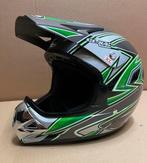 HJC motocross helm - NIEUW - zilver/grijs/groen (crosshelm), Nieuw met kaartje, Offroadhelm, HJC, Ophalen of Verzenden