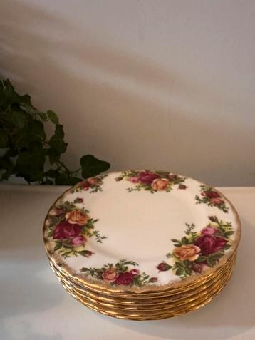 Royal Albert Old Country Roses gebaksbordjes beschikbaar voor biedingen
