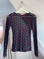 Mesh top zwart met rood maat xs loavies, Kleding | Dames, Tops, Zwart, Ophalen of Verzenden, Zo goed als nieuw, Lange mouw