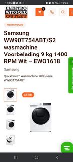 samsung ww90t754abt/s2  wasmachine voor onderdelen !!!, Ophalen of Verzenden, Gebruikt, 85 tot 90 cm