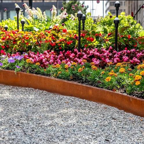 Cortenstaal borderrand, Tuin en Terras, Bloembakken en Plantenbakken, Nieuw, Metaal, Tuin, Rond, Ophalen of Verzenden