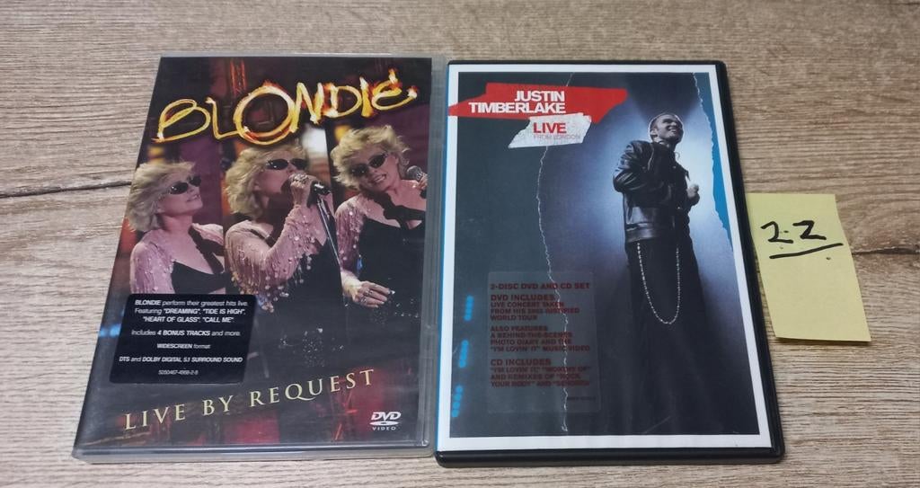 Blondie & Justin Timberlake - Live DVD's, Cd's en Dvd's, Alle leeftijden, Ophalen of Verzenden, Zo goed als nieuw, Muziek en Concerten