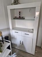 Witte Vitrinekast met Glasplank, Huis en Inrichting, Kasten | Vitrinekasten, Ophalen, 50 tot 100 cm, Zo goed als nieuw, Modern