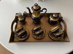 Von henneberg kobalt theeserviezen 15 delig vintage, Antiek en Kunst, Antiek | Servies compleet, Ophalen