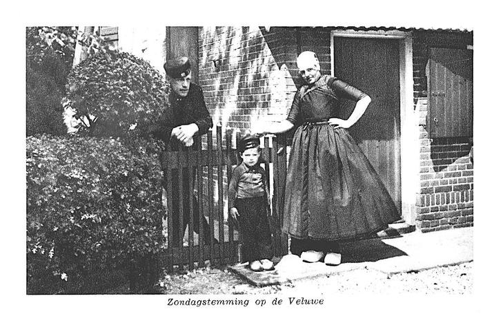 986278 Veluwe Klederdracht 1954 Gld Postzegel Afgeweekt, Verzamelen, Ansichtkaarten | Nederland, Gelopen, Noord-Brabant, 1940 tot 1960