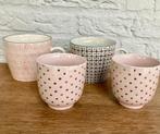 Bloomingville kopjes, 4 met oor en 4 zonder oor+ 4 schalen., Huis en Inrichting, Keuken | Servies, Ophalen of Verzenden, Zo goed als nieuw