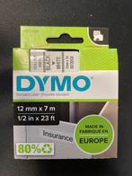 DYMO D1 -Standard Labels - Black on White - 12mm x 7m, Computers en Software, Labelprinters, Ophalen of Verzenden, Nieuw, DYMO