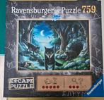 Ravensburger puzzel wolf en maanlicht, Ophalen of Verzenden, 500 t/m 1500 stukjes, Zo goed als nieuw, Legpuzzel