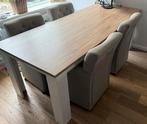 Eettafel 220 x 90, Huis en Inrichting, Ophalen, Gebruikt, 200 cm of meer, 50 tot 100 cm