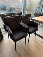 4 eetkamerstoelen, Ophalen, Zo goed als nieuw, Bruin, Vijf, Zes of meer stoelen