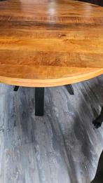 Ronde Mango Houten Eettafel 120x120, Huis en Inrichting, Tafels | Eettafels, Ophalen, 100 tot 150 cm, Rond, Zo goed als nieuw