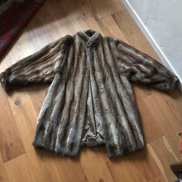 Vintage bontjas maat 42,  in zeer goede staat!, Kleding | Dames, Jassen | Winter, Zo goed als nieuw, Maat 42/44 (L), Bruin, Ophalen of Verzenden