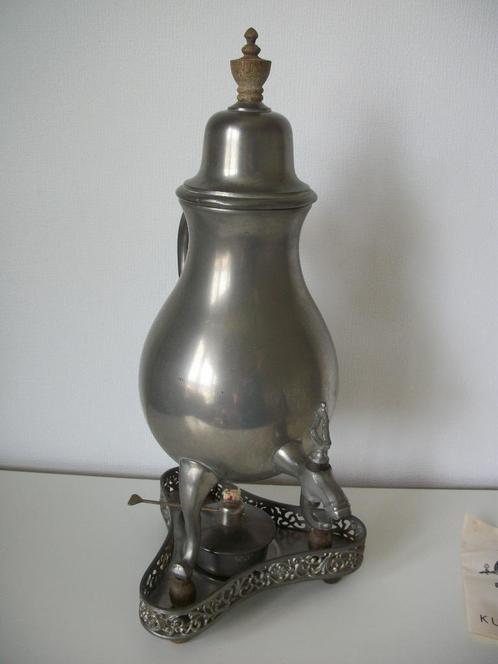 Tinnen Koffiekan/ Kraantjeskan - 41 cm - Kurz Tiel - netjes, Antiek en Kunst, Antiek | Tin, Ophalen of Verzenden