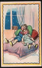 2 Kinderkaarten, muziek luisteren (1930 en muziek maken 1921, Gelopen, Kinderen, Ophalen of Verzenden, 1920 tot 1940