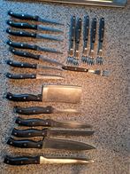 Kronenberg S.G. Prachtige 13 delige messenset 6  vorken, Huis en Inrichting, Ophalen of Verzenden, Zo goed als nieuw, Rvs of Chroom