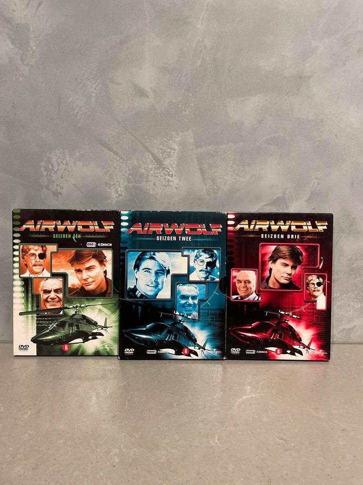Airwolf Seizoen 1-3 DVD Boxset, Cd's en Dvd's, Dvd's | Tv en Series, Zo goed als nieuw, Actie en Avontuur, Boxset, Vanaf 12 jaar