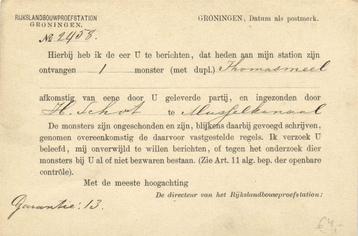 Rijkslandbouwproefstation Groningen - 08.1898 - briefkaart beschikbaar voor biedingen