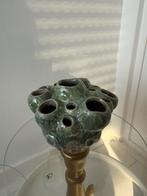 Grappig turquise vaasje, Ophalen of Verzenden, Overige kleuren, Glas, Minder dan 50 cm