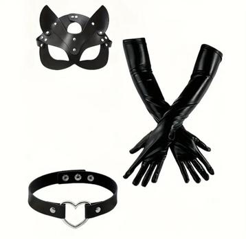 Sexy Set - Masker, Handschoenen & Choker beschikbaar voor biedingen