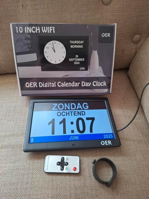 Oer dementie klok 10 inch, Huis en Inrichting, Woonaccessoires | Klokken, Zo goed als nieuw, Ophalen of Verzenden