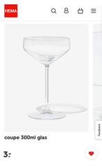 HEMA coupe 300ml glas 6 stuks, Verzamelen, Glas en Borrelglaasjes, Overige typen, Zo goed als nieuw, Ophalen