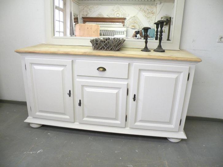 Prachtige wit landelijk  dressoir, Huis en Inrichting, Kasten | Dressoirs, Gebruikt, 150 tot 200 cm, 25 tot 50 cm, Met lade(s)