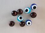 blauwe turks oog / geluks kralen en bruine kralen , nieuw, Nieuw, Kraal, Ophalen of Verzenden
