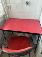 Retro Bureau met Rode Blad, Huis en Inrichting, Bureaus, Ophalen, Gebruikt, Bureau