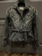 Pierre Balmain spijkerjasje tijger peplum, Ophalen of Verzenden, Zo goed als nieuw, Maat 36 (S), Grijs