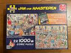 Jan van haasteren Kerst en Nieuw jaars puzzel 2 x 1000, Ophalen of Verzenden, 500 t/m 1500 stukjes, Zo goed als nieuw, Legpuzzel