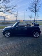Mini 1.6 16V Cooper S Cabrio 2006 Zwart, Auto's, Mini, Voorwielaandrijving, Beige, 4 cilinders, Cabriolet