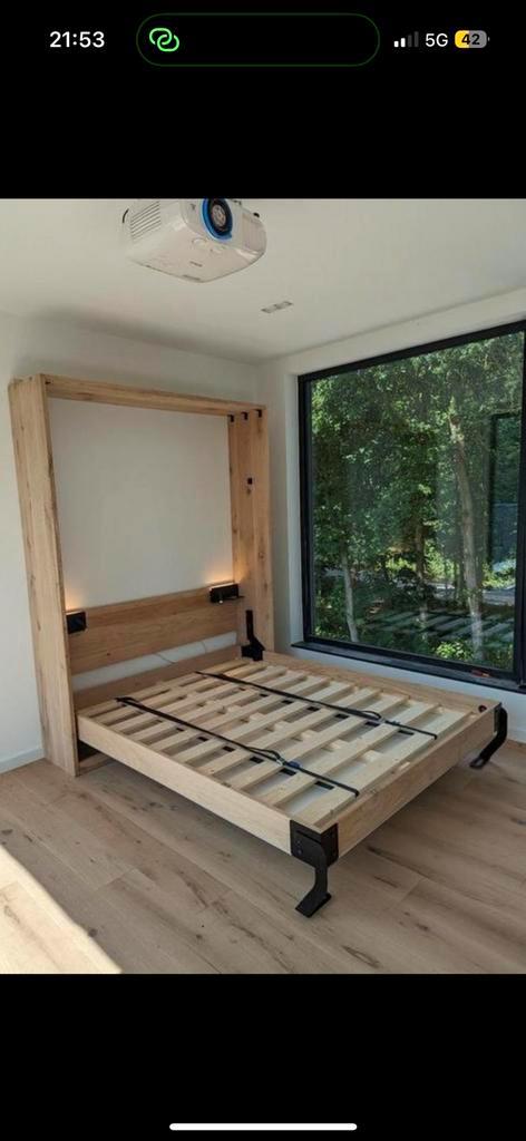 Wie kunt er een murphy bed voor mij bouwen, Huis en Inrichting, Slaapkamer | Complete slaapkamers, Zo goed als nieuw, Tweepersoons