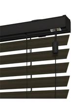 3x PVC houten jaloezie (kleur donker walnoot), Huis en Inrichting, Stoffering | Gordijnen en Lamellen, Ophalen, Zo goed als nieuw