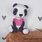 Handgemaakte knuffel pandabeer, Ophalen of Verzenden, Nieuw, Haken, Overige typen