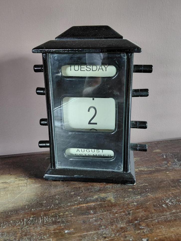 Antieke Engelse eiken eeuwigdurende bureaukalender c.1900, Antiek en Kunst, Antiek | Woonaccessoires, Ophalen