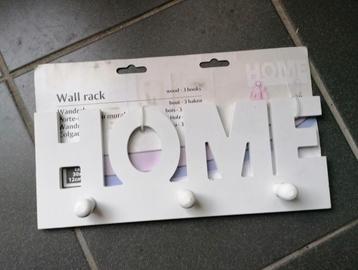 Nieuwe Houten Wandkapstok HOME - 3 Haken beschikbaar voor biedingen