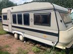 Hobby Prestige 520 TQM - Ruim en licht, Caravans en Kamperen, Caravans, Rondzit, Hobby, Particulier, Uitbouw voortent