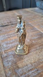 Antieke koperen religieus beeldje Maria met kindje Jesus, Ophalen of Verzenden