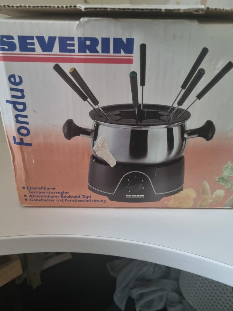 Severin Fondueset - Compleet en klaar voor gebruik!, Ophalen of Verzenden, Gebruikt, Elektrisch, Fondueset