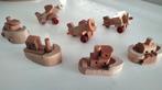 7 houten speeltjes uit Ferrero verassingsei, Ophalen of Verzenden, Zo goed als nieuw