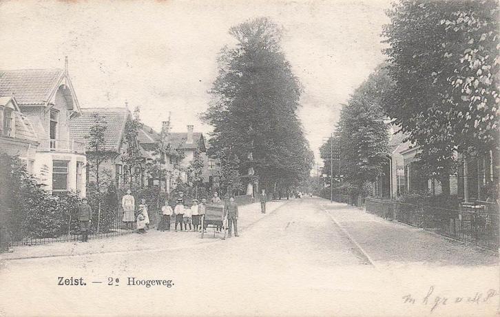 AZ069 Zeist 2e Hogeweg met volk 1905, Verzamelen, Ansichtkaarten | Nederland, Gelopen, Utrecht, Voor 1920, Verzenden