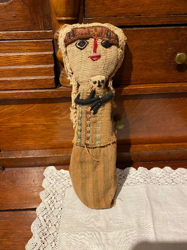 Bijzondere handgemaakte Zuid Amerikaanse pop *Nous deux*, Antiek en Kunst, Ophalen of Verzenden